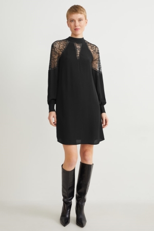 C&A A-line Kleider Damen Schwarz | JUWBP-3672