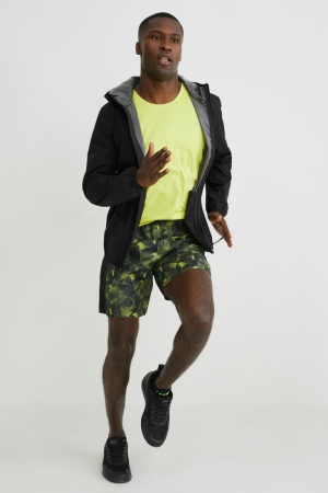 C&A Active Kurze Hose Herren Dunkelgrün Schwarz | EROSM-2689