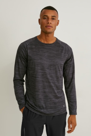 C&A Active Oberteile Herren Grau Schwarz | XQNZS-9014