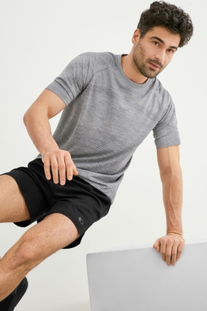 C&A Active T-shirts Herren Grau | POUGB-5892
