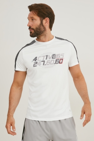C&A Active T-shirts Herren Weiß | GTLFQ-2581