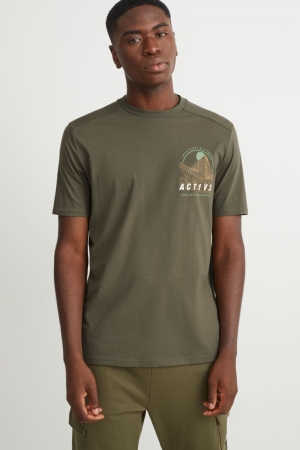 C&A Active Wandern Oberteile Herren Khaki | RFBWI-9152