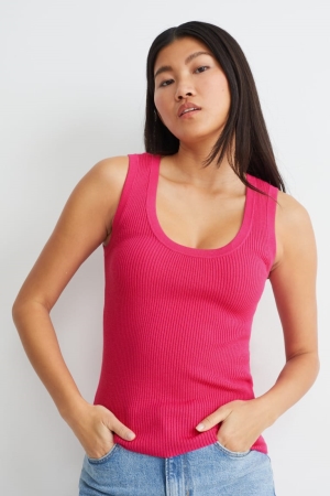 C&A Basic Gestrickt Lenzing™ Ecovero™ Oberteile Damen Rosa | WYINE-5908
