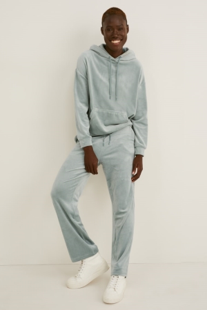 C&A Basic Joggers Hosen Damen Mintfarben Grün | MHRWB-1029