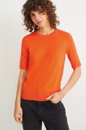 C&A Basic Lenzing™ Ecovero™ Jumper Damen Dunkelorange | LAMEV-1784