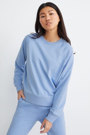 C&A Basic With Organic Baumwoll Sweatshirts Damen Hellblau | EXKUN-7261