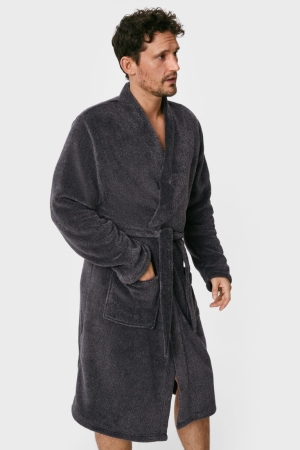 C&A Bathrobe Unterwäsche Herren Grau | PYTLE-3102