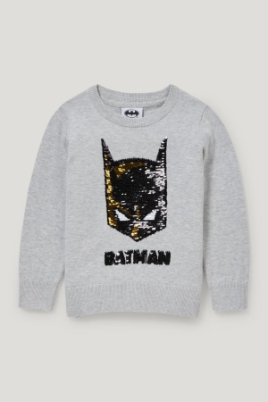 C&A Batman Shiny Jumper Mädchen Hellgrau | GZKIA-2047
