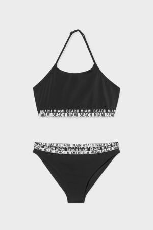 C&A Bikini Bademode Mädchen Schwarz | YLJUQ-5419