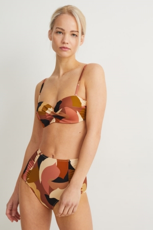 C&A Bikini Bandeau Gepolstert Lycra® Xtra Life™ Bademode Damen Beige | YWLOG-0283