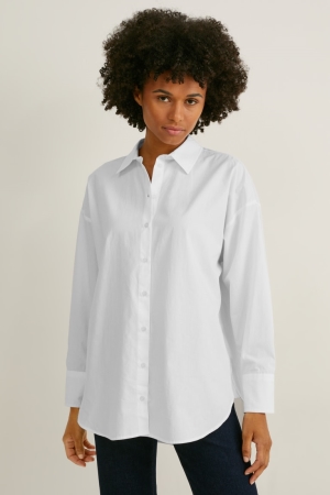 C&A Bluse Damen Weiß | JNVBP-7903