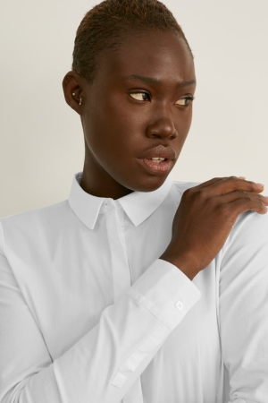 C&A Bluse Damen Weiß | UAKHQ-9027