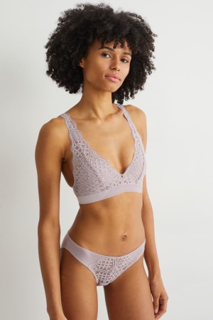 C&A Bralette Gepolstert Lycra® Unterwäsche Damen Helllila | WQJCN-7628