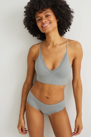 C&A Bralette Gepolstert Seamless Lycra® Unterwäsche Damen Grün | SIXPD-7461