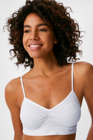 C&A Bralette Seamless Unterwäsche Damen Weiß | XUBMI-1079