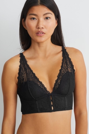 C&A Bralette Unterwäsche Damen Schwarz | PXBCG-8756