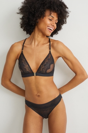 C&A Bralette Unterwäsche Damen Schwarz | ZPWXH-1069