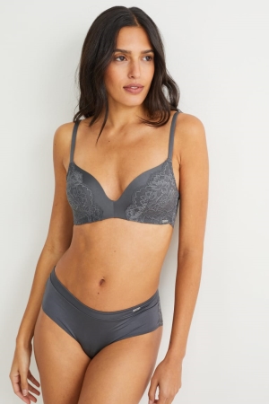 C&A Briefs Unterwäsche Damen Dunkelgrau | WMONJ-7068