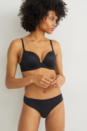 C&A Briefs Unterwäsche Damen Schwarz | MWNVD-7980
