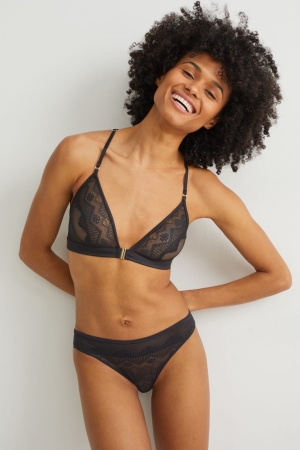C&A Briefs Unterwäsche Damen Schwarz | SJZCV-6701