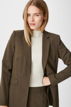 C&A Business Blazer Blazer Damen Dunkelgrün | GRNBJ-3751