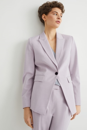 C&A Business Blazer- Regular Fit 4 Way Stretch Blazer Damen Helllila | KBHUE-3087