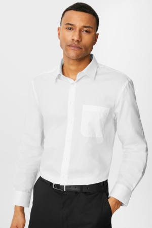 C&A Business Regular Fit Extra-Sleeve s Easy-iron Hemd Herren Weiß | ALNGO-4709