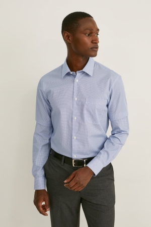 C&A Business Regular Fit Kent Collar Extra-long Sleeve s Hemd Herren Hellblau | UAQZI-4791