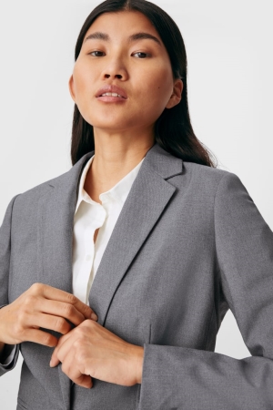 C&A Business Regular Fit Recycled Blazer Damen Grau | OAESC-8423