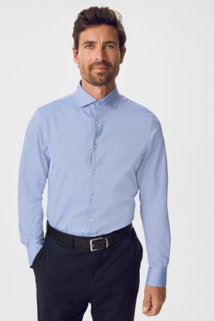 C&A Business Slim Fit Cutaway Collar Easy-iron Hemd Herren Hellblau | TVYEO-2495