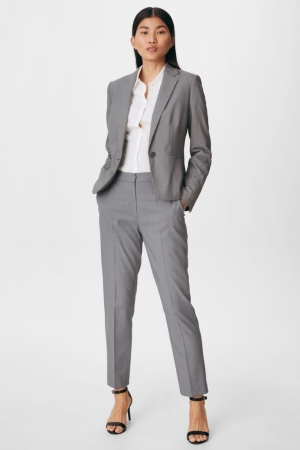 C&A Business Tailored Fit Recycled Hosen Damen Grau | RXSFM-5643