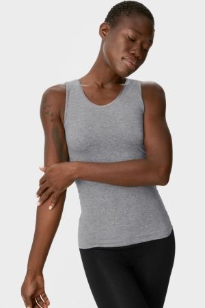 C&A Camisole Unterwäsche Damen Hellgrau | YIRTV-1629