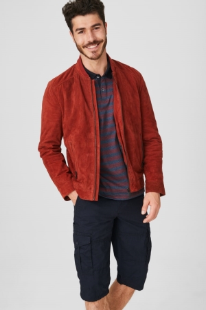 C&A Cargo Bermuda With Belt Kurze Hose Herren Dunkelblau | VOGHQ-7819