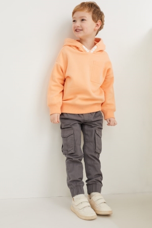 C&A Cargo Gerade Fit Hosen Jungen Dunkelgrau | YMZVB-5729