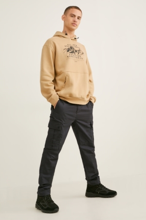 C&A Cargo Lycra® Recycled Hosen Herren Dunkelgrau | MYVOZ-3842