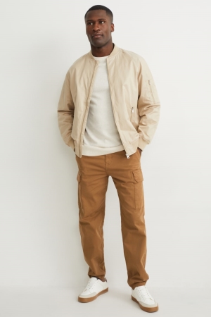 C&A Cargo Regular Fit Hosen Herren Hellbraun | GWDMJ-9260