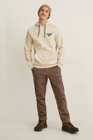 C&A Cargo Regular Fit Lycra® Recycled Hosen Herren Khaki | PQTOH-5213