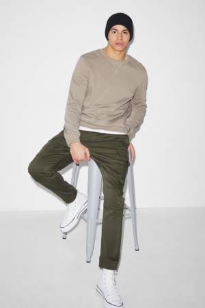 C&A Cargohose Slim Fit Lycra® Hosen Herren Dunkelgrün | JZVMC-0851