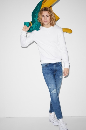 C&A Carrot Lycra® Jeans Herren Blau Hellblau | OPUQC-8620