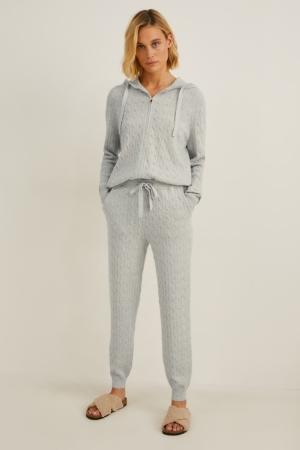 C&A Cashmere Hosen Damen Weiß | BUTFD-4810