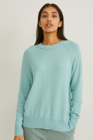 C&A Cashmere Jumper Damen Mintfarben Grün | JPNBW-6954