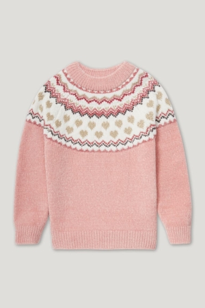 C&A Chenille Recycled Shiny Jumper Mädchen Rosa | NOGIX-9107