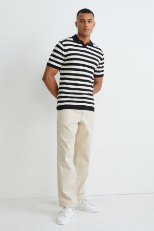C&A Chinos Relaxed Fit Cradle To Cradle Certified® Gold Hosen Herren Creme | YKENB-7564