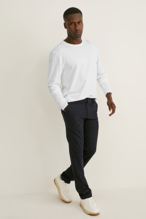 C&A Chinos Slim Fit Flex Lycra® Recycled Hosen Herren Schwarz | LUXQN-9452