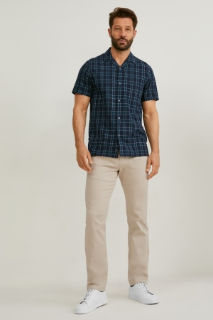 C&A Chinos Slim Fit Lycra® Hosen Herren Grau Braun | OMXQA-3258
