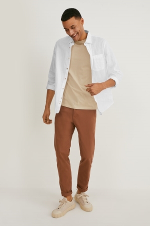 C&A Chinos Slim Fit Lycra® Hosen Herren Braun | UWXIM-1270