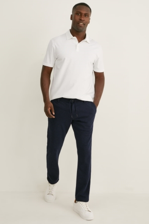 C&A Chinos Tapered Fit Flex Lycra® Recycled Hosen Herren Dunkelblau | GPKMJ-9162