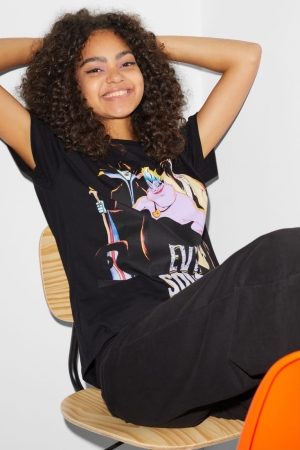 C&A ClockhouseDisney T-shirts Damen Schwarz | YDWHX-1408