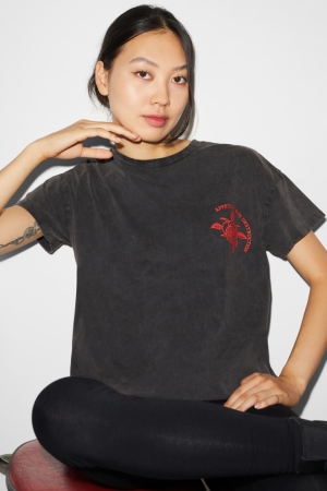 C&A ClockhouseGuns N' Roses T-shirts Damen Schwarz | XVSMB-5942