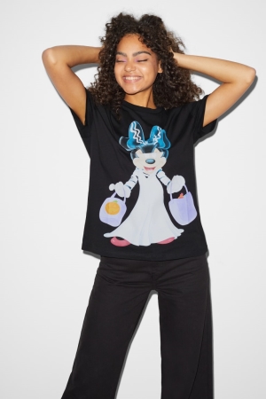 C&A ClockhouseMinnie Mouse T-shirts Damen Schwarz | GPYQW-8047